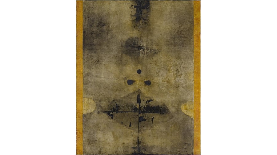 V S Gaitonde's painting. Credit: https://www.sothebys.com/en/