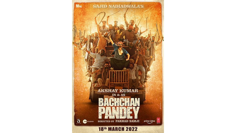 The official poster of 'Bachchhan Paandey'. Credit: Twitter/@Tutejajoginder