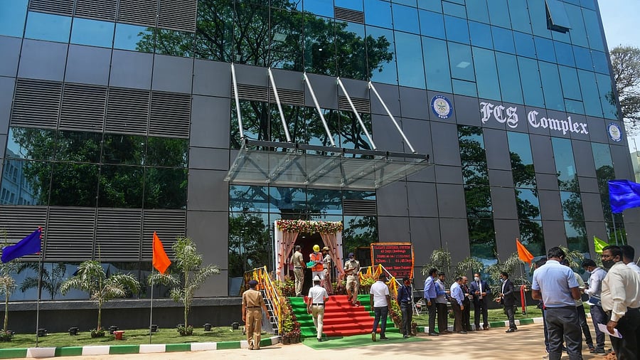 The Flight Control System Integration (FCS) complex, constructed by DRDO in record 45 days was inaugurated by Defence Minister Rajnath Singh at Suranjan Das Road in Bengaluru. Credit: DH Photo/S K Dinesh