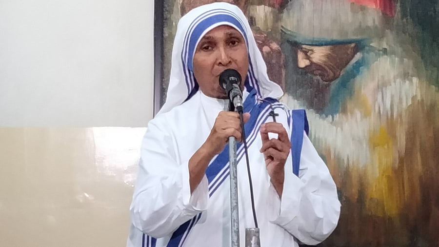 Interacting with journalists at Mother’s House in Kolkata on Saturday, Sister Mary said there are five sisters in Kyiv. Credit: DH Photo