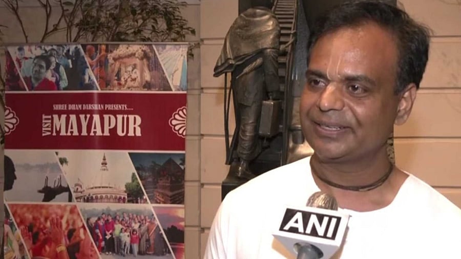 ISKCON Kolkata chapter vice president Radharaman Das. Credit: ANI Screengrab
