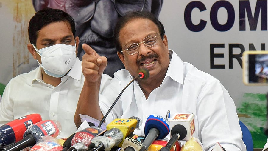 Kerala Pradesh Congress Committee (KPCC) President and MP K Sudhakaran. Credit: PTI Photo