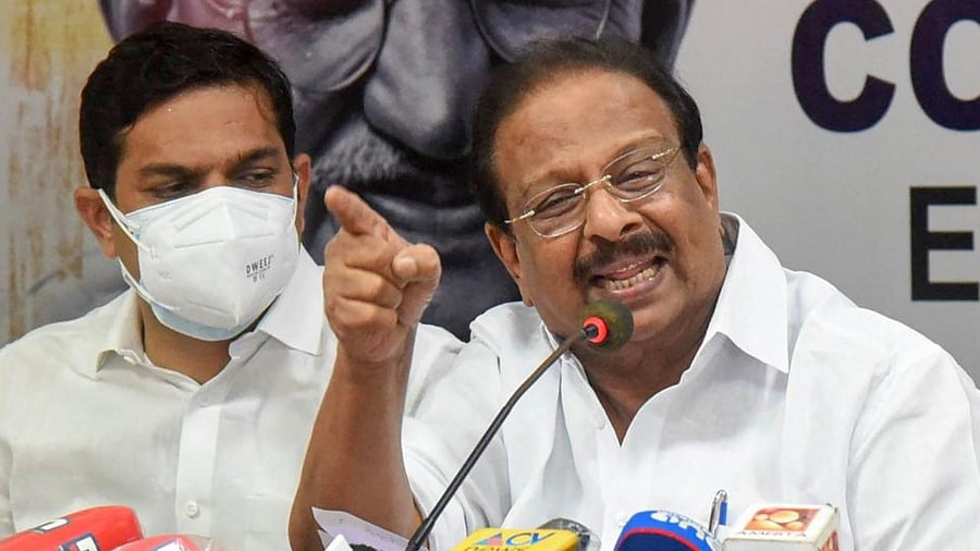 Congress MP K Sudhakaran file photo. Credit: PTI Photo