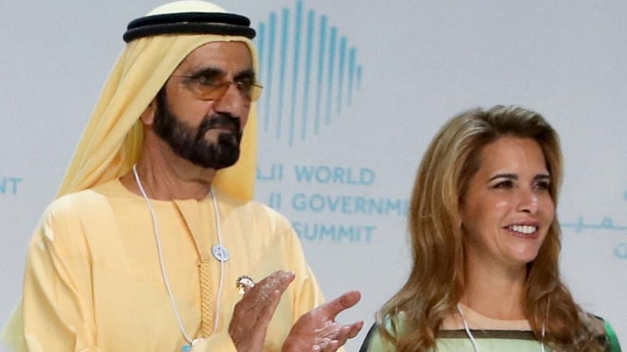 A file photo of Sheikh Mohammed bin Rashid al-Maktoum, Vice President and Prime Minister of the United Arab Emirates and ruler of Dubai, and his wife Princess Haya bint al-Hussein. Credit: AFP Photo