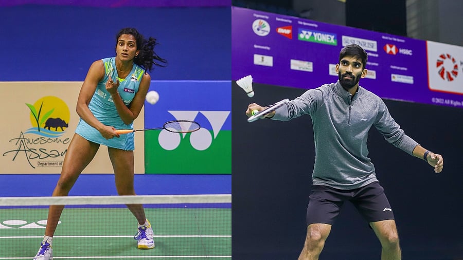 PV Sindhu and K Srikanth. Credit: PTI File Photos