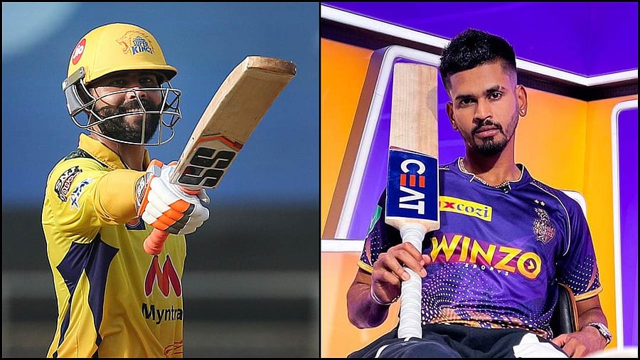 Defending champions CSK have a newly appointed captain in Ravindra Jadeja but ex-skipper MS Dhoni is still around. KKR are also at the beginning of a new era with new entrant Shreyas Iyer chosen as captain. Credit: IANS, Twitter/ @ShreyasIyer15