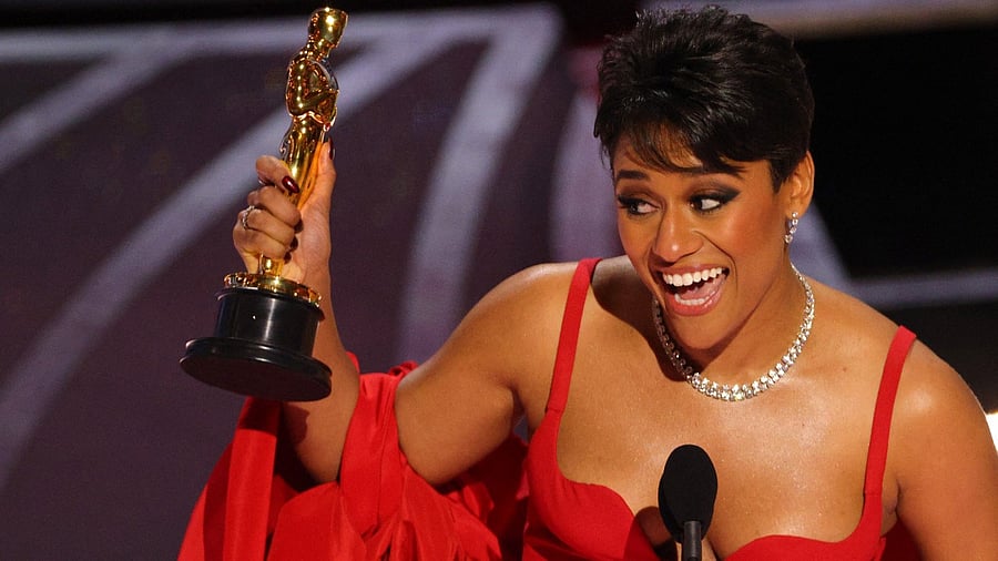 Ariana DeBose with her Oscar. Credit: Reuters Photo