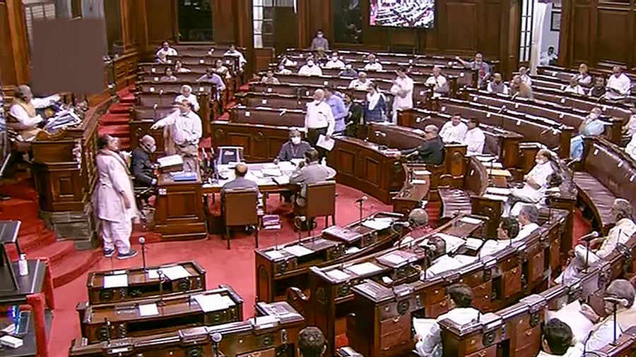 The upper house was having a discussion on the Appropriation Bill, 2022. Credit: PTI Photo