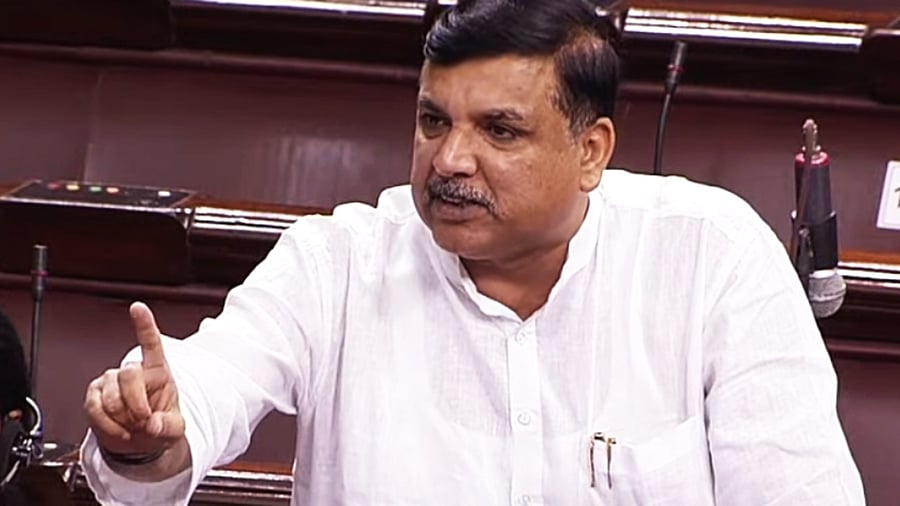 Aam Aadmi Party MP Sanjay Singh. Credit: IANS Photo