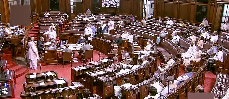 Parliamentarians in the Rajya Sabha. Credit: PTI Photo