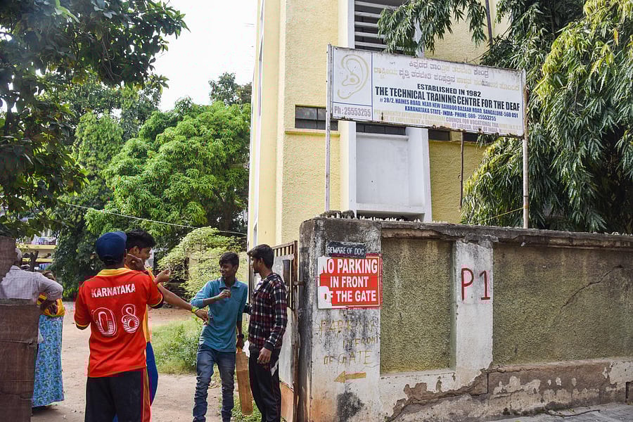 The building that housed the Technical Training Centre for the Deaf on Haines Road in Shivajinagar, central Bengaluru, was demolished for metro construction. DH FILE PHOTO/S K DINESH