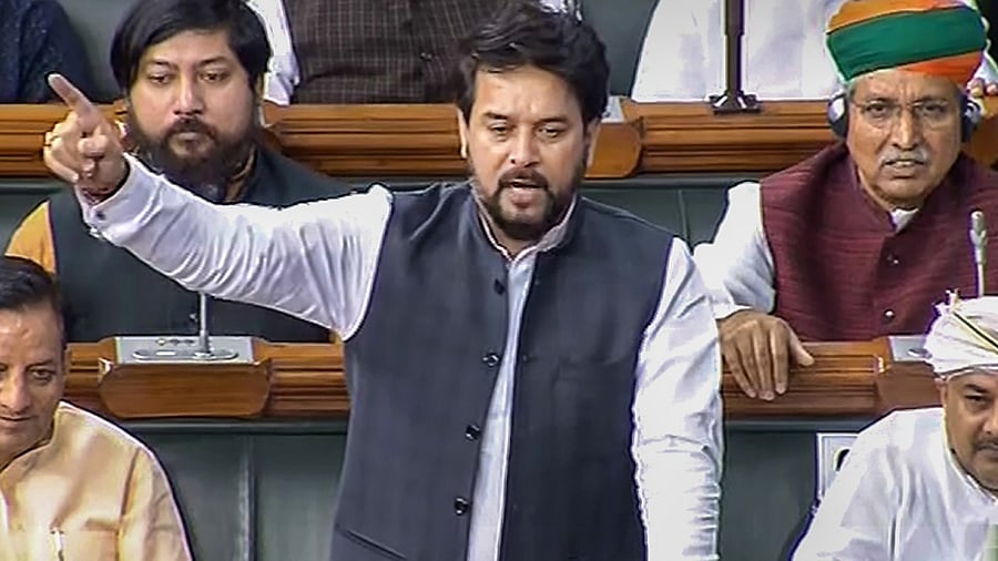 Union Information and Broadcasting Minister Anurag Thakur. Credit: PTI Photo
