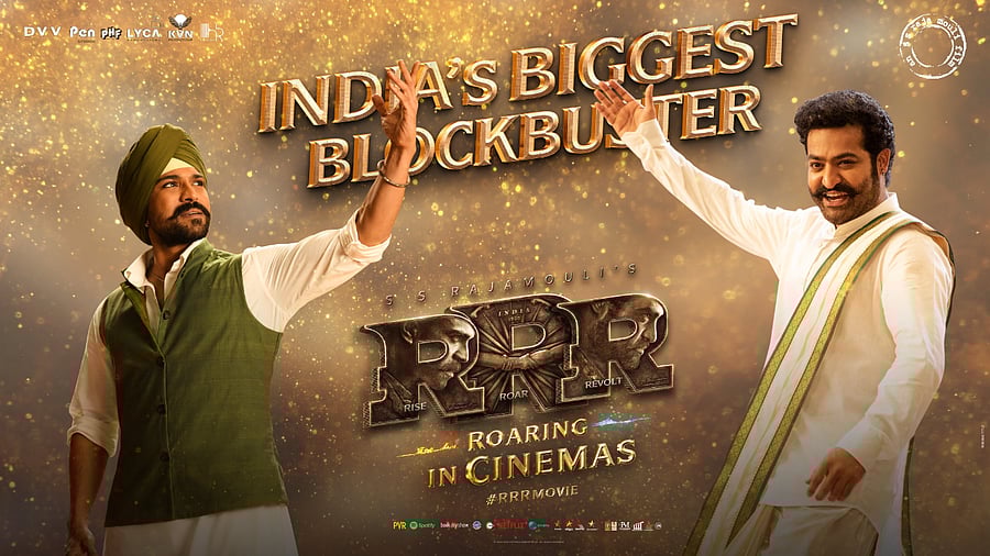  The official poster from 'RRR'. Credit: Twitter/@RRRMovie