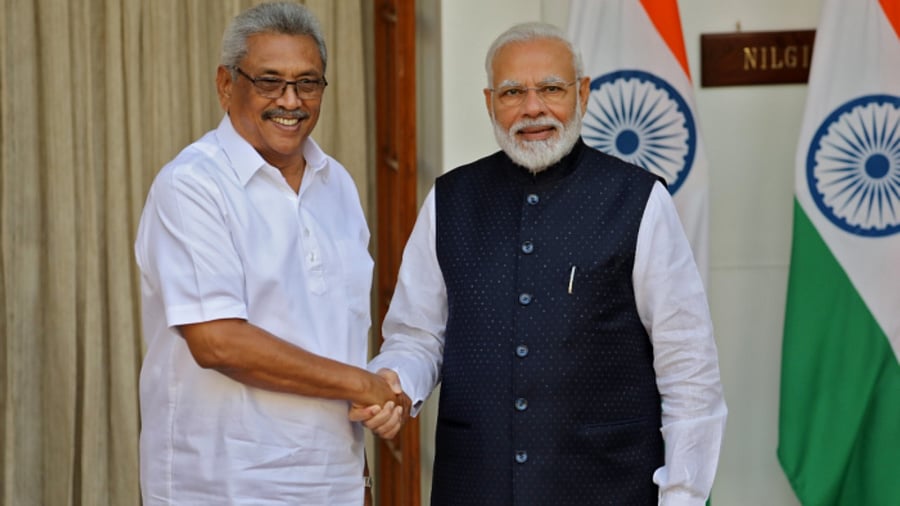 Sri Lanka's President Gotabaya Rajapaksa and India's Prime Minister Narendra Modi. Credit: Reuters Photo