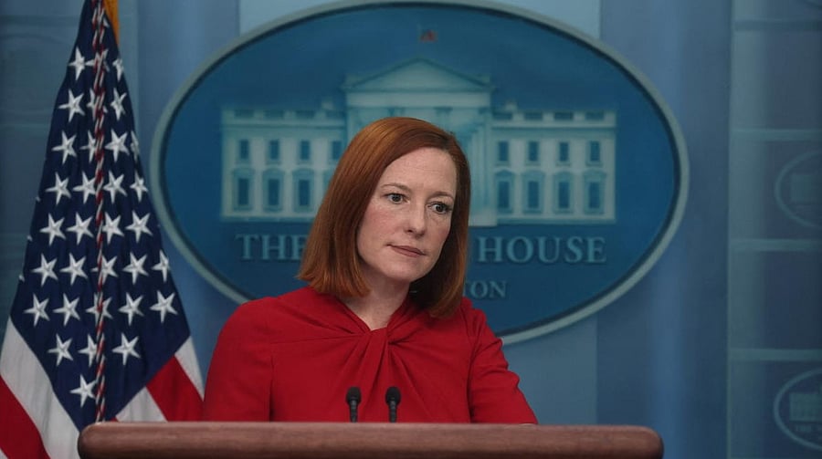 White House Press Secretary Jen Psaki holds a press briefing. Credit: REUTERS