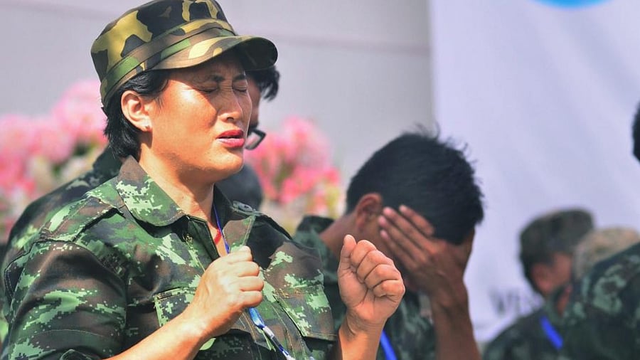 Members of NSCN-IM during an event. Credit: PTI Photo