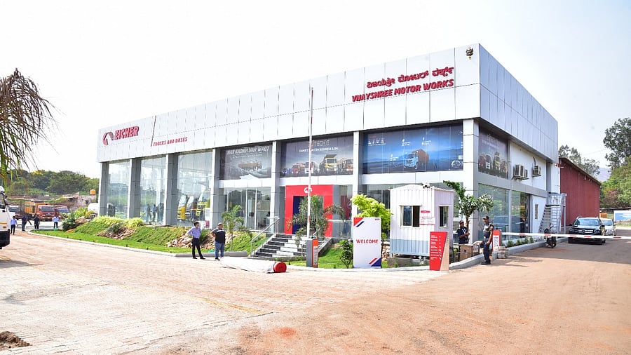 Eicher Truck showroom in Hosapete. Credit: DH Photo