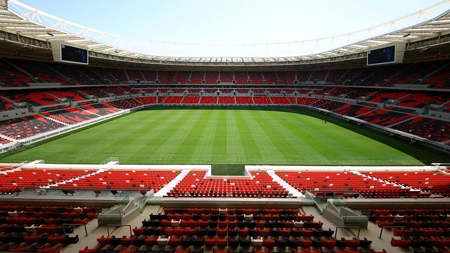 General view inside the Ahmad Bin Ali Stadium, a venue for the 2022 Qatar World Cup. Credit: Reuters Photo