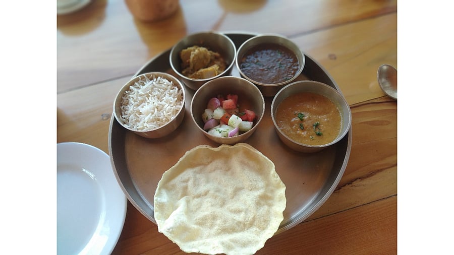 A traditional thali from Uttarakhand. Credit: Nivi Shrivastava