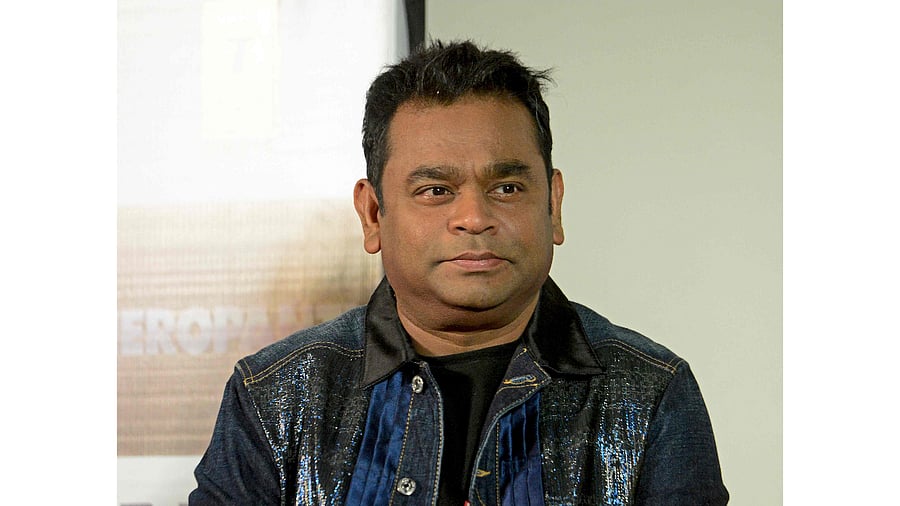 Rahman tweeted the poster of a woman holding a staff with the Tamil letter 'a' (lazha) on it.Credit: AFP Photo