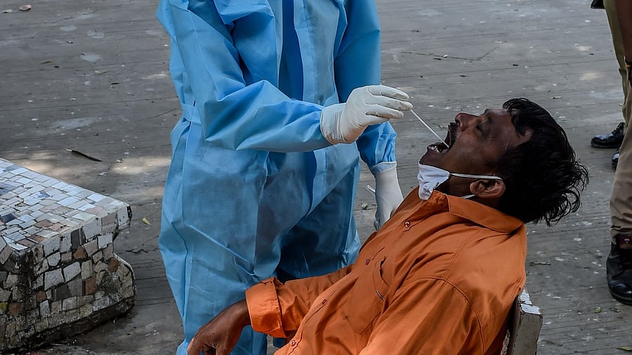 Gujarat reported its first case of the XE variant after a man from Mumbai tested positive for Covid-19 during his visit to Vadodara, a state official said. Credit: AFP Photo