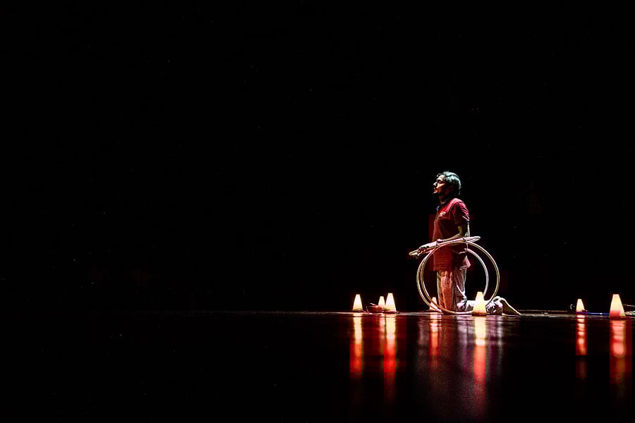 Manju Narayan made use of different light effects in different scenes. Credit: DH Photo