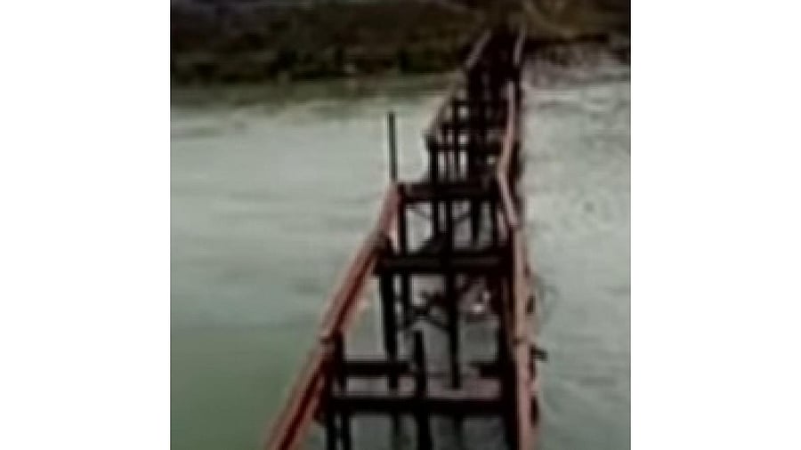 A group of men, posing as officers of the Irrigation Department, dismantled the defunct bridge with the help of gas-cutters and earthmovers over three days, police said. Credit: IANS Photo