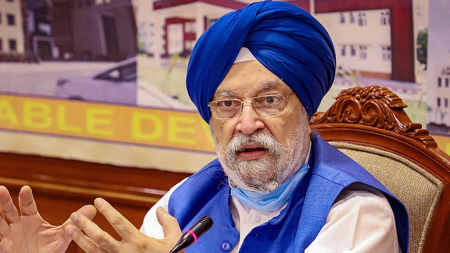 Union Minister for Petroleum and Natural Gas Hardeep Singh Puri. Credit: PTI Photo