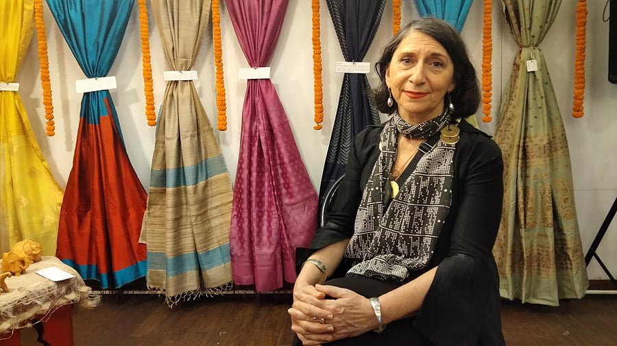 French textile artist Isabelle Moulin announced Bengaluru’s candidacy to Silk Cities Network last week. DH Photo by Mohammed Safi Shamsi