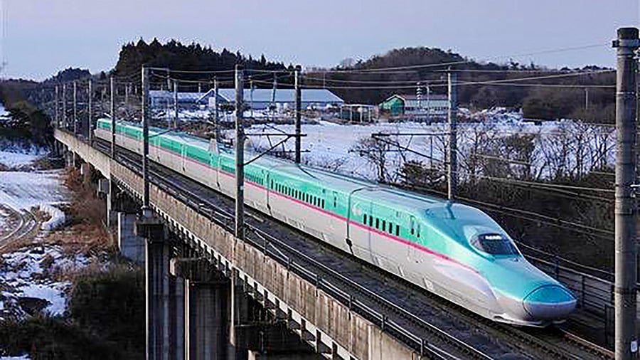 Japan's high speed Shinkansen train. Credit: PTI Photo