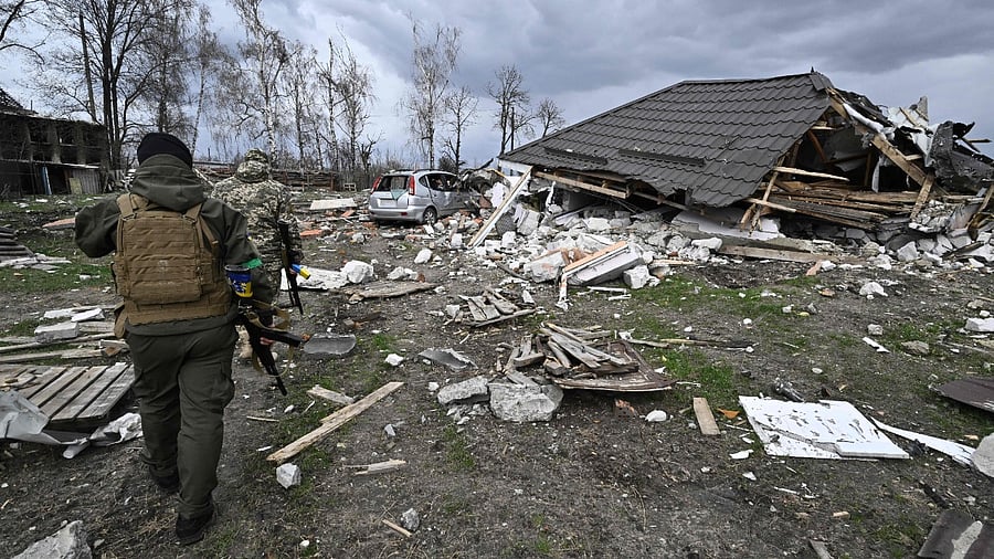 While Russia appears to have abandoned for now its aim of pushing deep into the heart of Ukraine, its new declared goal of taking control of much of the east of the country still risks a protracted and bloody conflict. Credit: AFP Photo