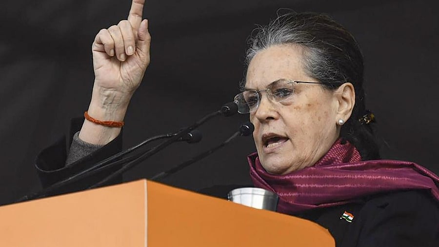 Sonia Gandhi. Credit: AFP file photo