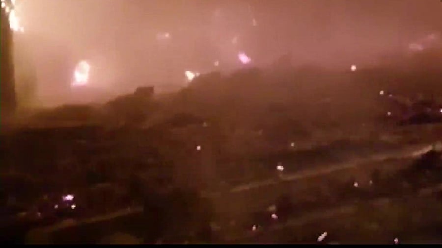 A view of the blaze. Credit: ANI