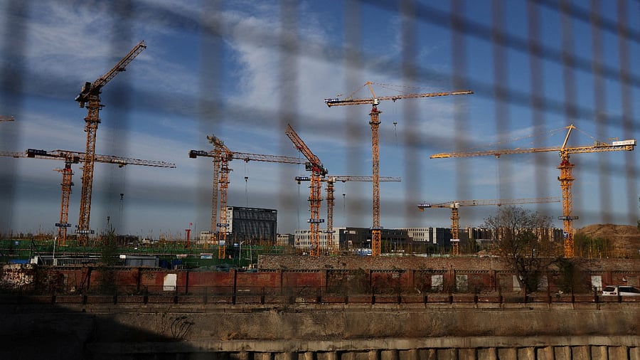A construction site in Beijing, from inside a locked down area. Credit: Reuters Photo
