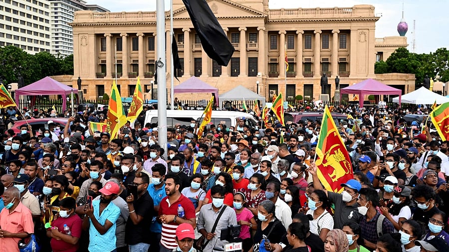 Protests have erupted in the island nation as it battles a devastating financial crisis. Credit: AFP Photo