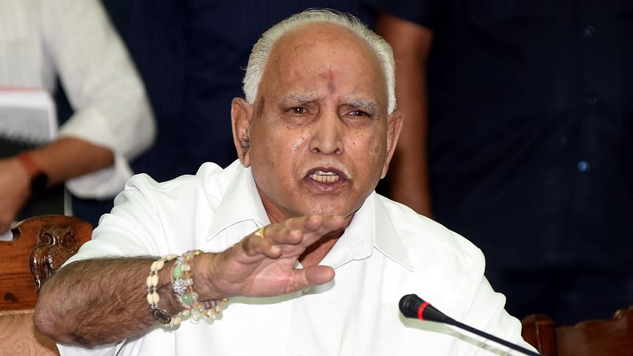 Former Karnataka CM B S Yediyurappa. Credit: DH File Photo