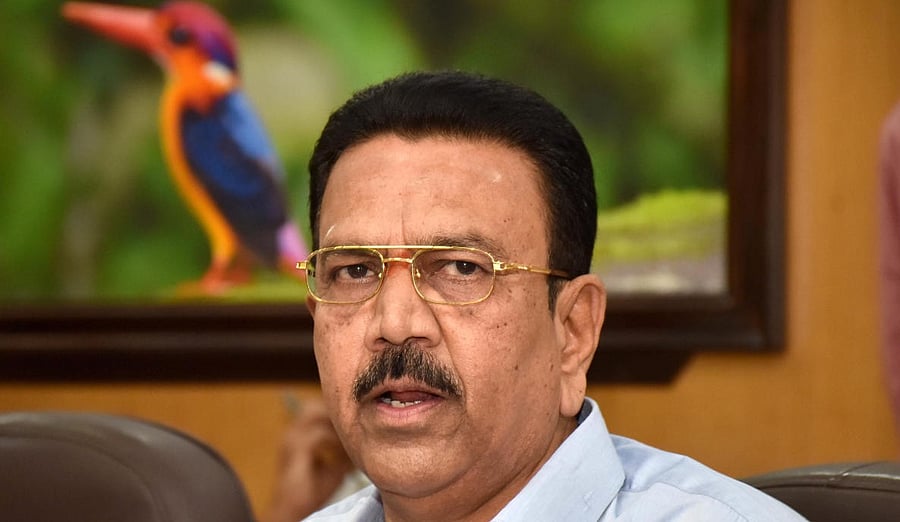 CC Patil Minister of Public Works department. Credit: DH Photo / BK Janardhan