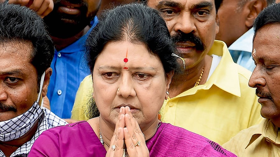 V K Sasikala. Credit: PTI File Photo
