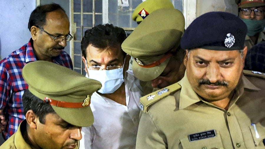 Ashish Mishra, son of MoS Ajay Mishra, in police custody. Credit: PTI Photo