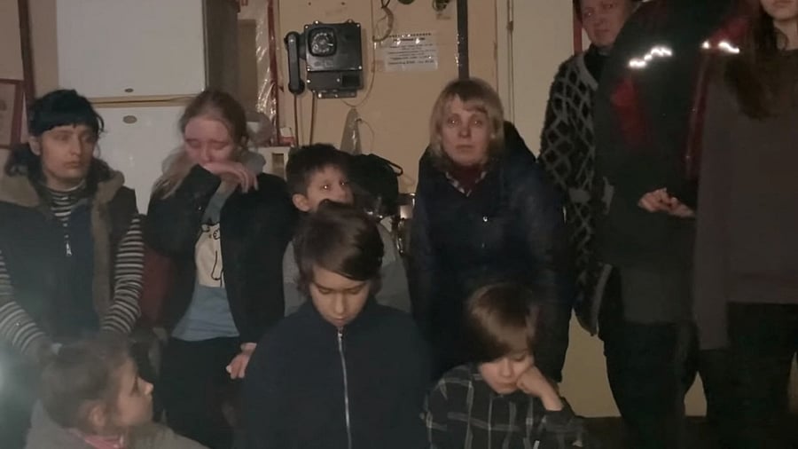 Civilians at the Azovstal steel plant in besieged Mariupol, Ukraine. Credit: Reuters Photo