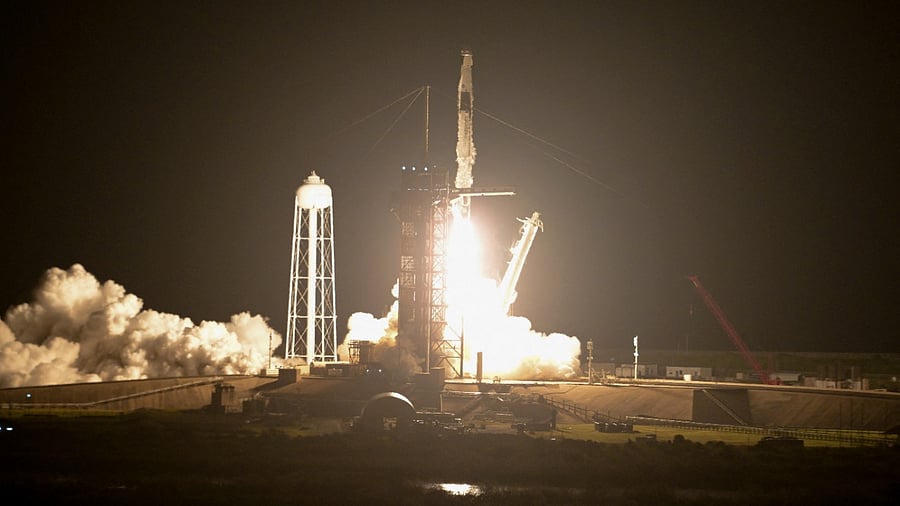 A SpaceX Falcon 9 rocket lifts off carrying three NASA astronauts and one ESA astronaut on a six-month expedition to the International Space Station, at Cape Canaveral, Florida, US. Credit: Reuters Photo