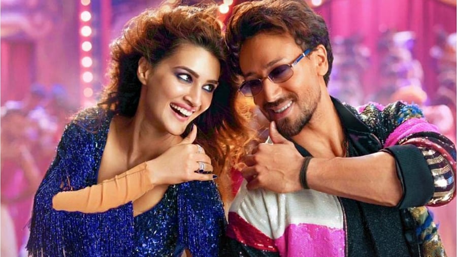 Tiger and Kriti Sanon in a still from 'Heropanti 2'. Credit: IMDb