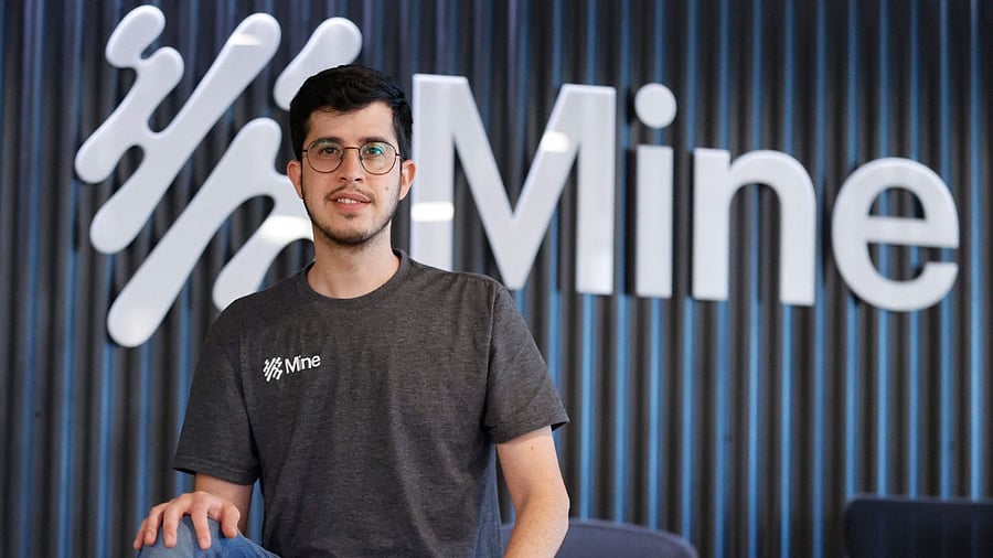 Gal Ringel, Co-Founder and CEO of the Israeli company 'Mine'. Credit: AFP Photo