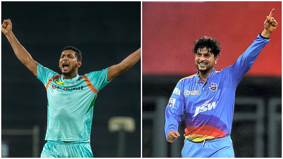 Krunal Pandya, Kuldeep Yadav. Credit: IANS, PTI Photos