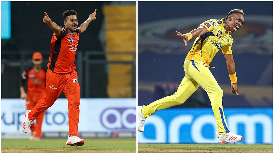 Umran Malik, Dwayne Bravo. Credit: IANS, PTI Photos