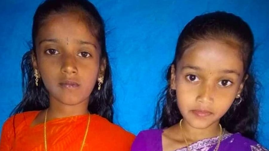 Deceased Poojitha and her sister Punya. Credit: Special Arrangement