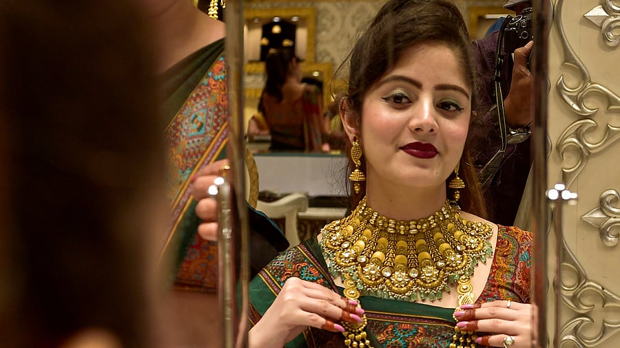 Jewellers across the country have opened their stores early across the country and there is a strong momentum in footfalls since morning. Credit: PTI Photo