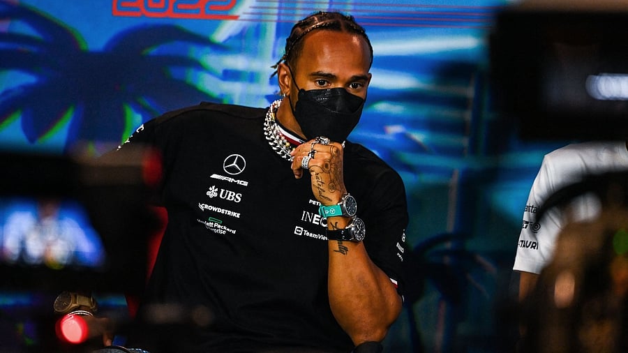 The Mercedes driver spoke after race director Niels Wittich issued a reminder to all teams and officials that wearing body piercings and metal neck chains was prohibited during competition and could be checked. Credit: AFP photo