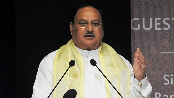 J P Nadda. Credit: IANS Photo