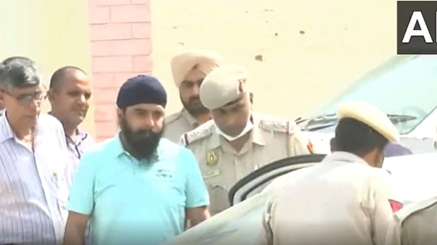 A Delhi Police team reached Kurukshetra, took Bagga’s custody and left for the national capital. Credit: Twitter/ @ANI